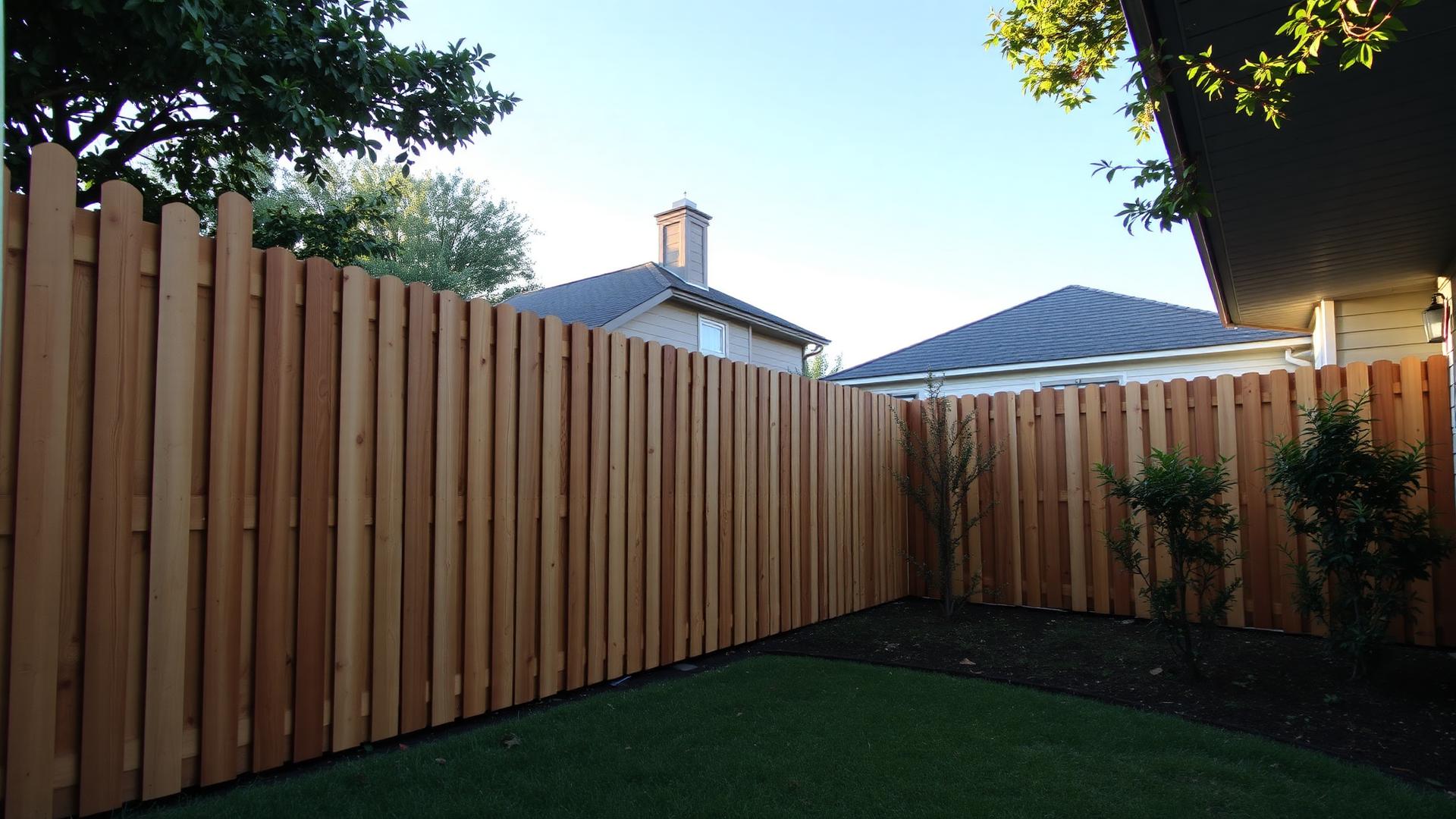 Custom cedar privacy fence installation in a San Antonio, TX backyard